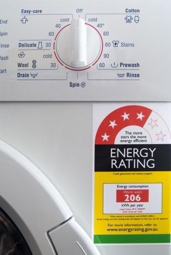 Máy giặt được gắn nhãn tiết kiệm năng lượng