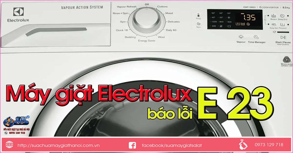 Máy giặt electrolux báo lỗi e23