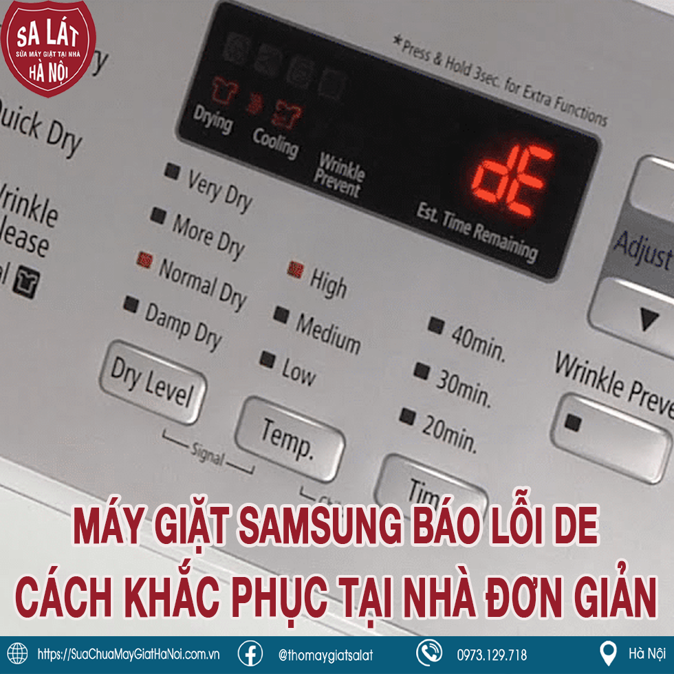 Máy Giặt Samsung Báo Lỗi DE: Sửa Tại Nhà đơn Giản