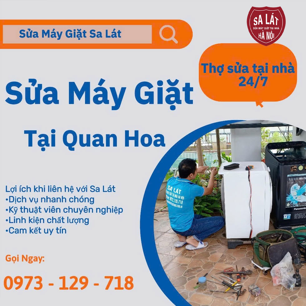 Sửa Máy Giặt Tại Quan Hoa: Thợ Sửa 24/7 Giá Rẻ, Uy Tín ✨