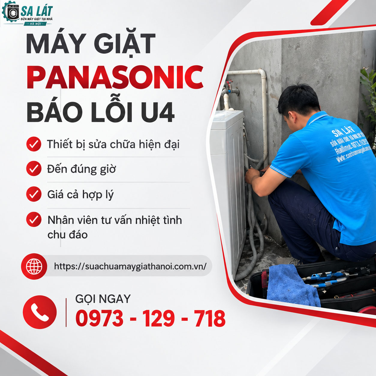 Máy Giặt Panasonic Báo Lỗi U4? Nguyên Nhân & Cách Sửa Triệt Để Tại Nhà 🛠️