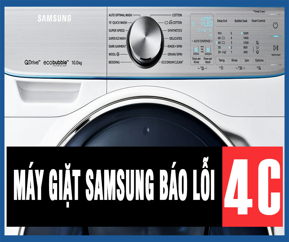 khắc phục lỗi 4c máy giặt samsung