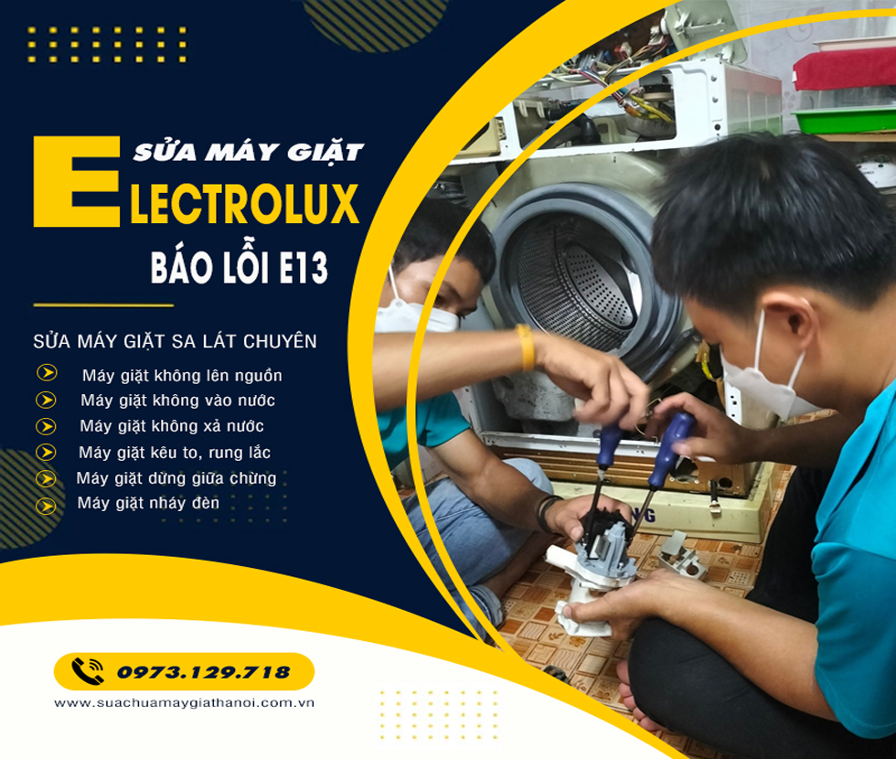 Sua May Giat Electrolx Bao Loi E13