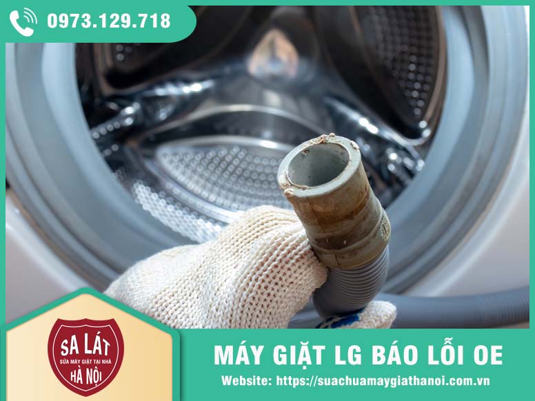 Kiểm tra ống xả nước của máy giặt LG