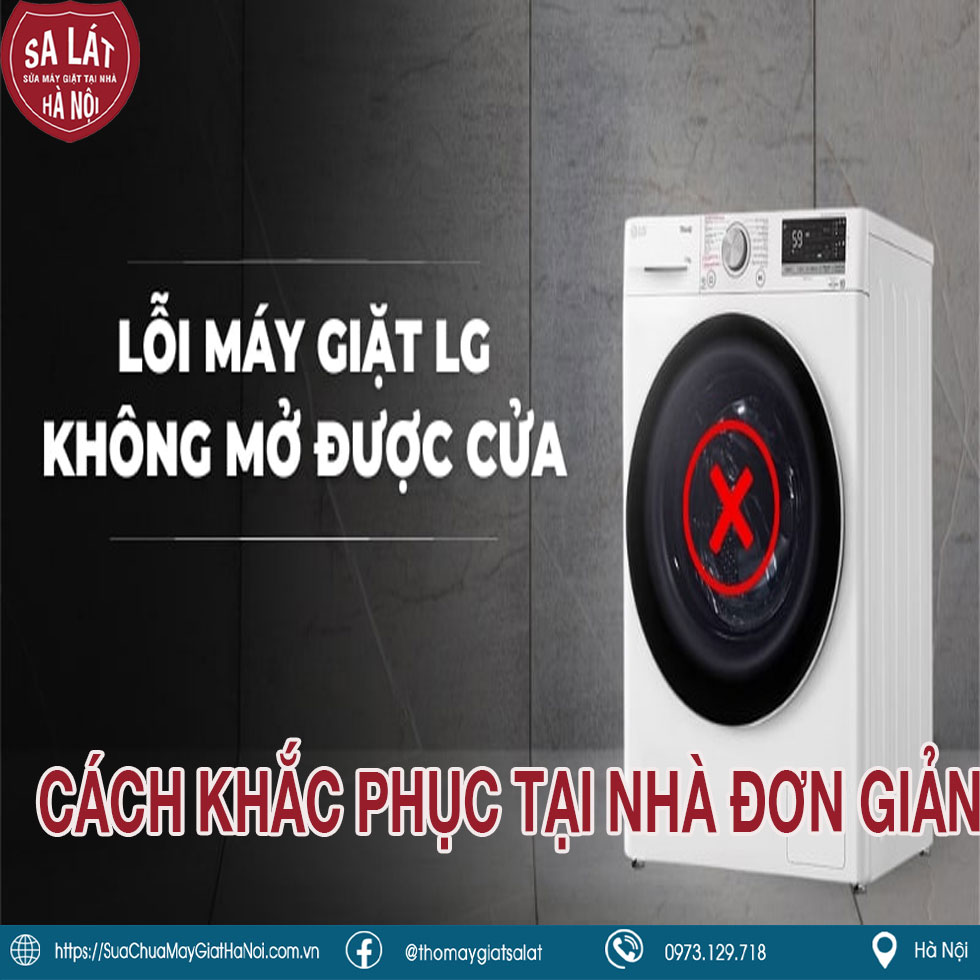 May Giat Lg Khong Mo Duoc Cua 0