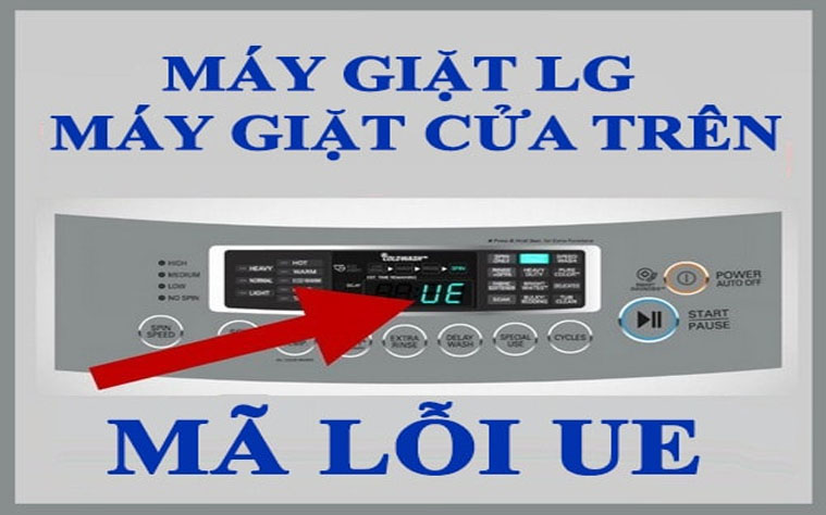 Xác định lỗi UE trên máy giặt LG