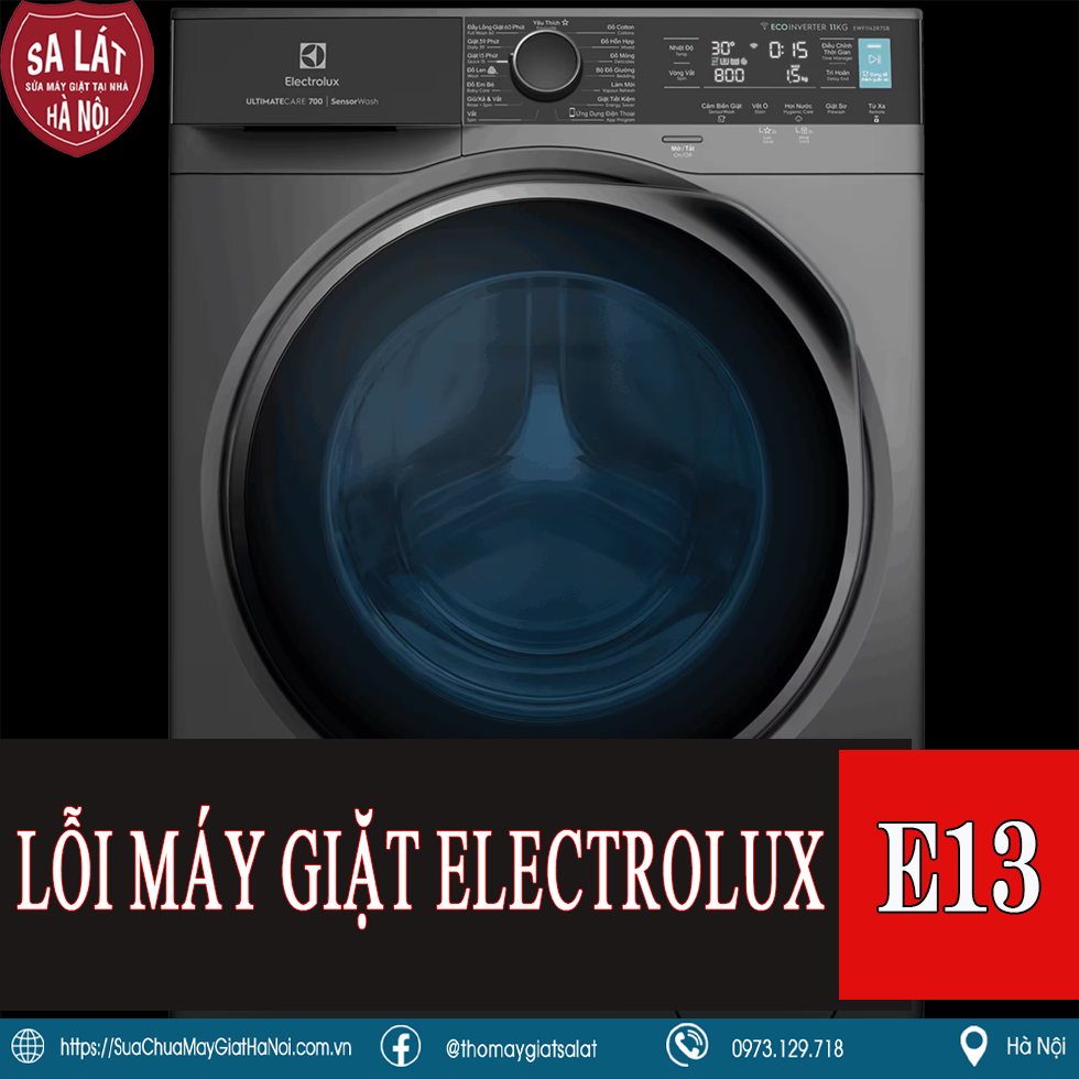 Loi E13 Cua May Giat Electrolux Huong Dan Khac Phuc Tai Nha