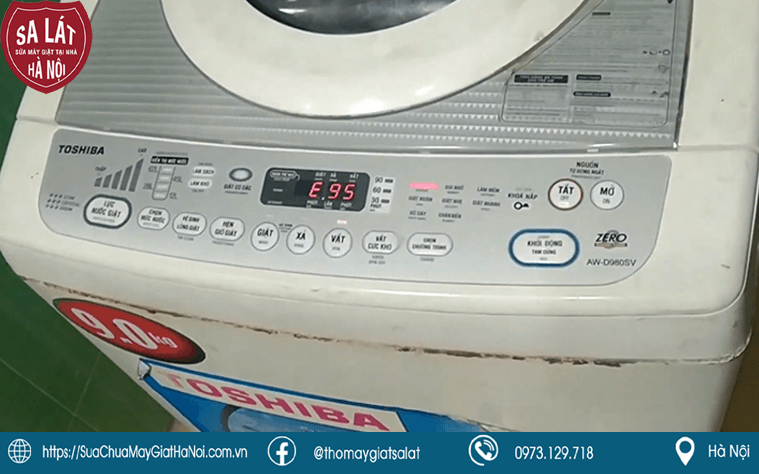 Máy giặt Toshiba báo lỗi E95 là gì