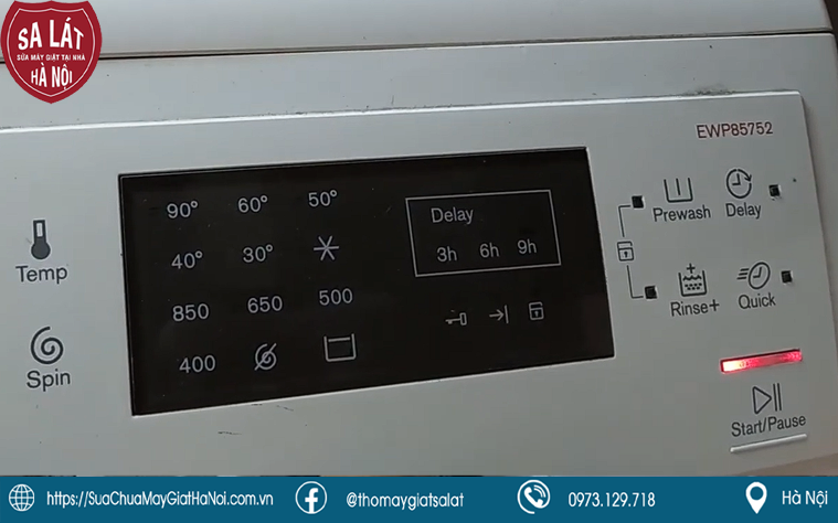 Sai chế độ hoặc chương trình giặt khiến máy electrolux báo lỗi đèn đỏ