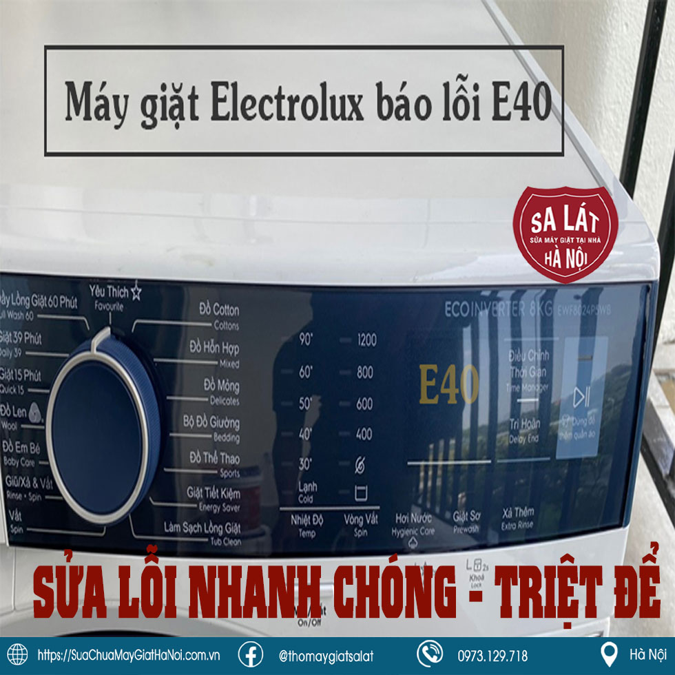 Máy Giặt Electrolux Báo Lỗi E40: Tự Khắc Phục Đơn Giản Tại Nhà