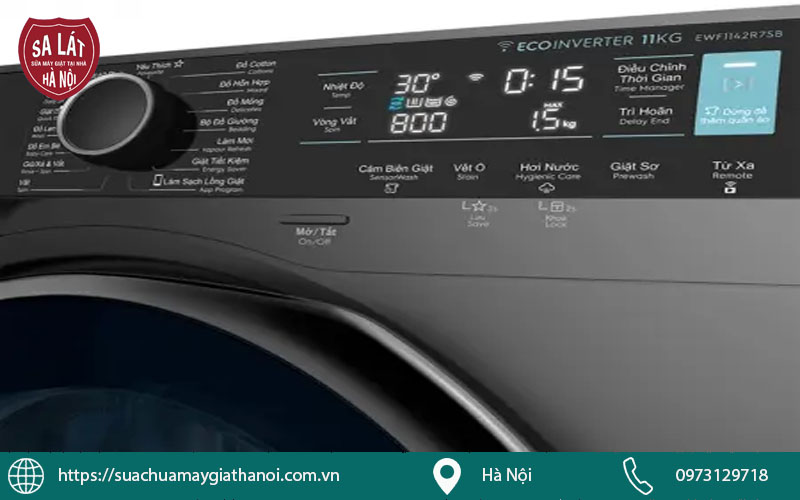 Máy giặt Electrolux hiển thị lỗi E90 trên bảng điều khiển