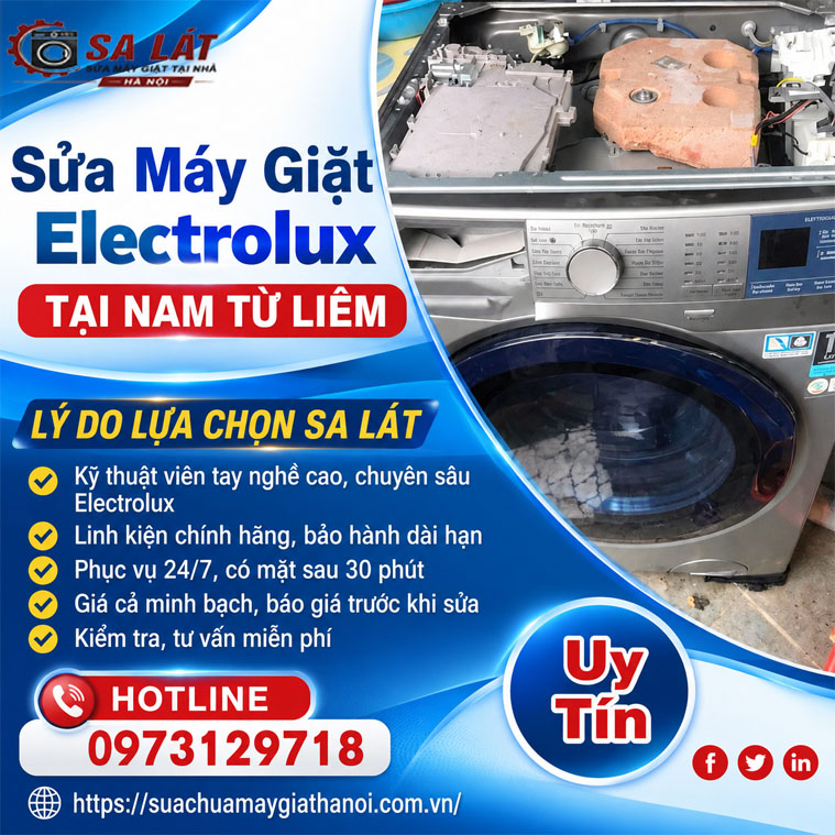Sửa Máy Giặt Electrolux Tại Nam Từ Liêm: Giá Rẻ – Uy Tín 100%