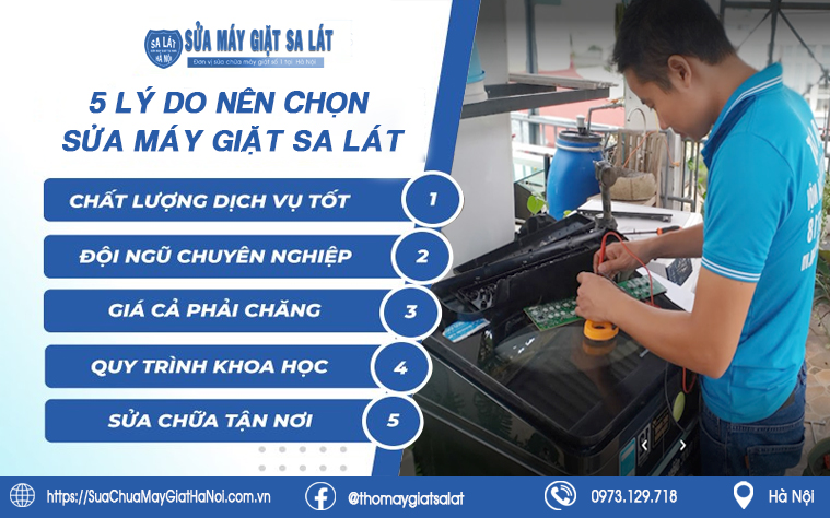 Lý do khách hàng lựa chọn sửa máy giặt tại Hà Nội của Sa Lát