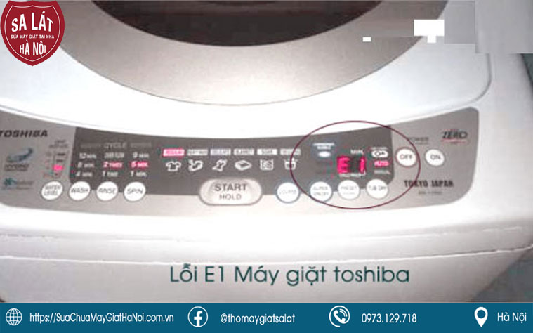 Máy giặt Toshiba báo lỗi E1 là gì?