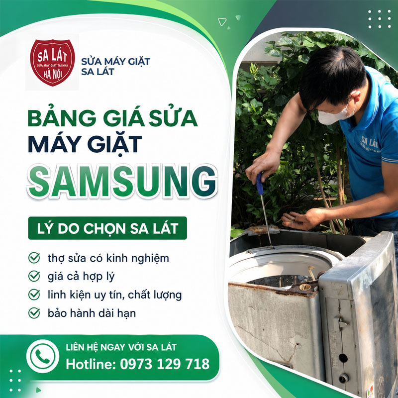 📋 Bảng Giá Sửa Máy Giặt Samsung Tại Hà Nội Mới Nhất 2026 – Sa Lát
