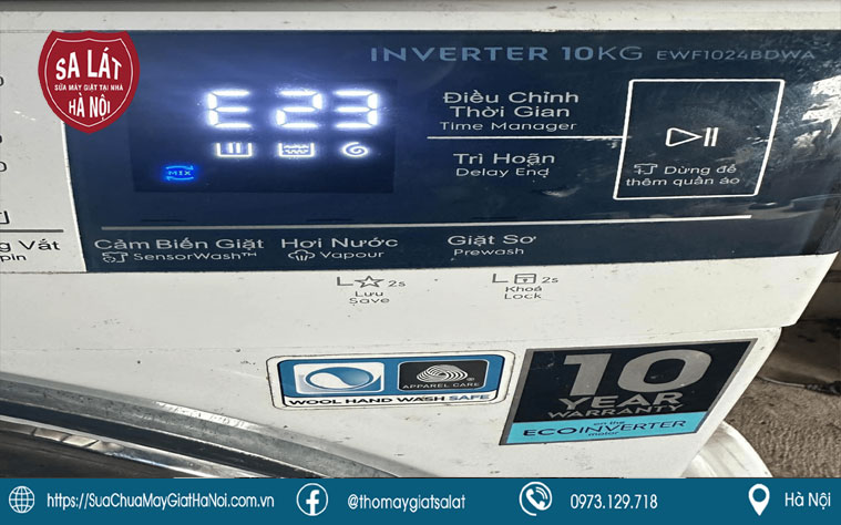 Máy giặt Electrolux báo lỗi E23 là lỗi gì? Cách nhận biết lỗi E23 trên máy giặt Electrolux