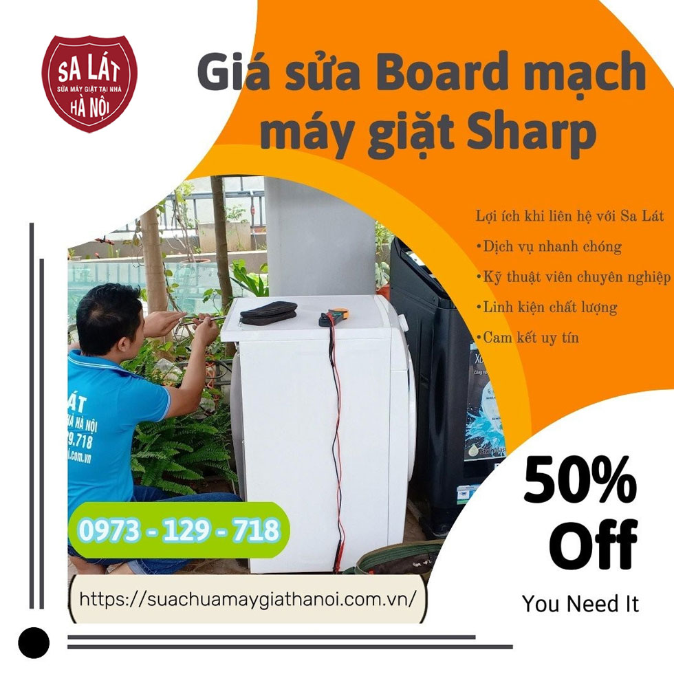 Giá Sửa Board Mạch Máy Giặt Sharp Tại Nhà Chính Hãng