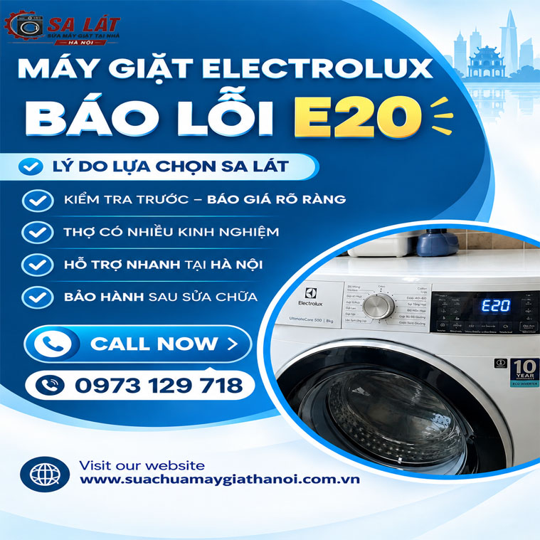 Máy Giặt Electrolux Báo Lỗi E20 – Thủ Thuật Sửa Trong Tích Tắc!