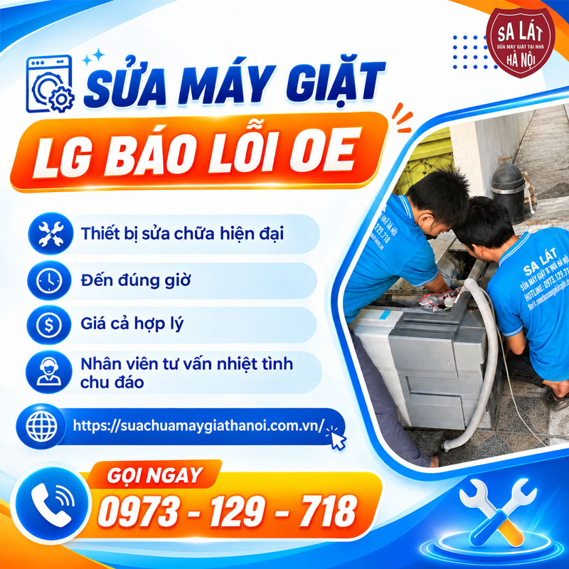 Máy Giặt LG Báo Lỗi OE? Nguyên Nhân & Cách Khắc Phục Tại Nhà Hiệu Quả 🛠️