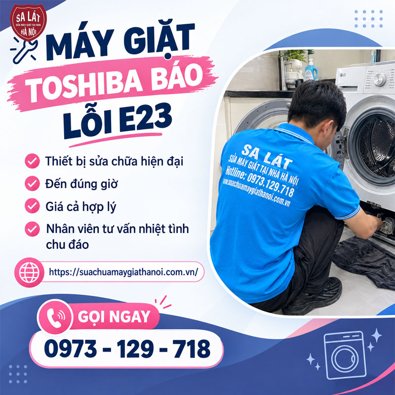 🧺 Máy Giặt Toshiba Báo Lỗi E23: Nguyên Nhân Và Cách Khắc Phục Chuẩn Chuyên Gia