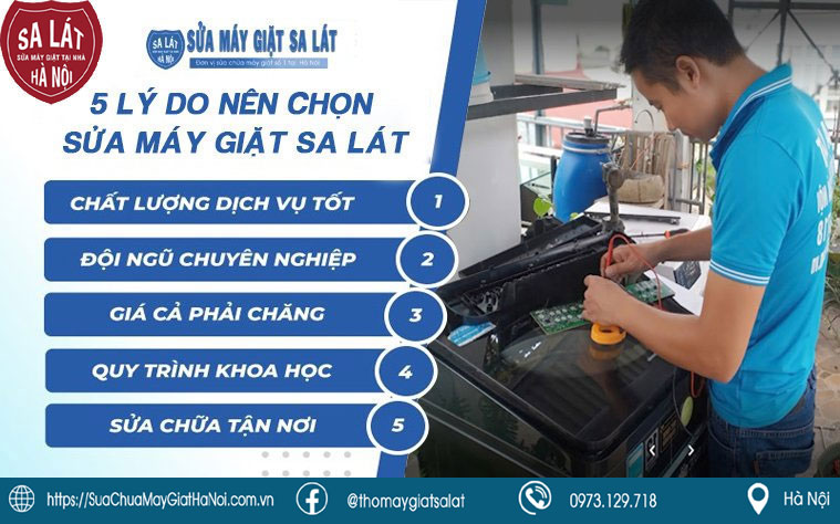 Lý do Sa Lát là đơn vị top đầu về dịch vụ sửa máy giặt tại nhà