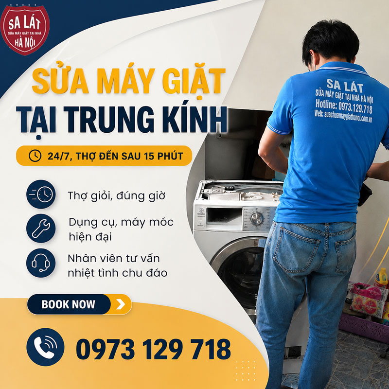 Dịch Vụ Sửa Máy Giặt Tại Trung Kính Uy Tín, Thợ Giỏi Có Mặt Sau 15 Phút 🛠️