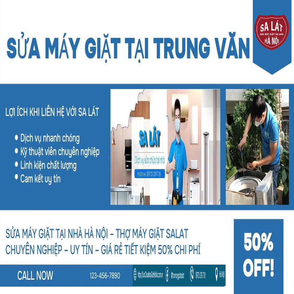 Sửa Máy Giặt Tại Trung Văn – Sửa Chuẩn, Giá Rẻ 📞 0973 129 718!