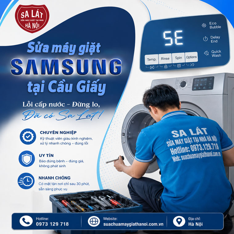 🛠️ Sửa Máy Giặt Samsung Tại Cầu Giấy Chuyên Nghiệp, Thợ Giỏi Giá Rẻ Sa Lát