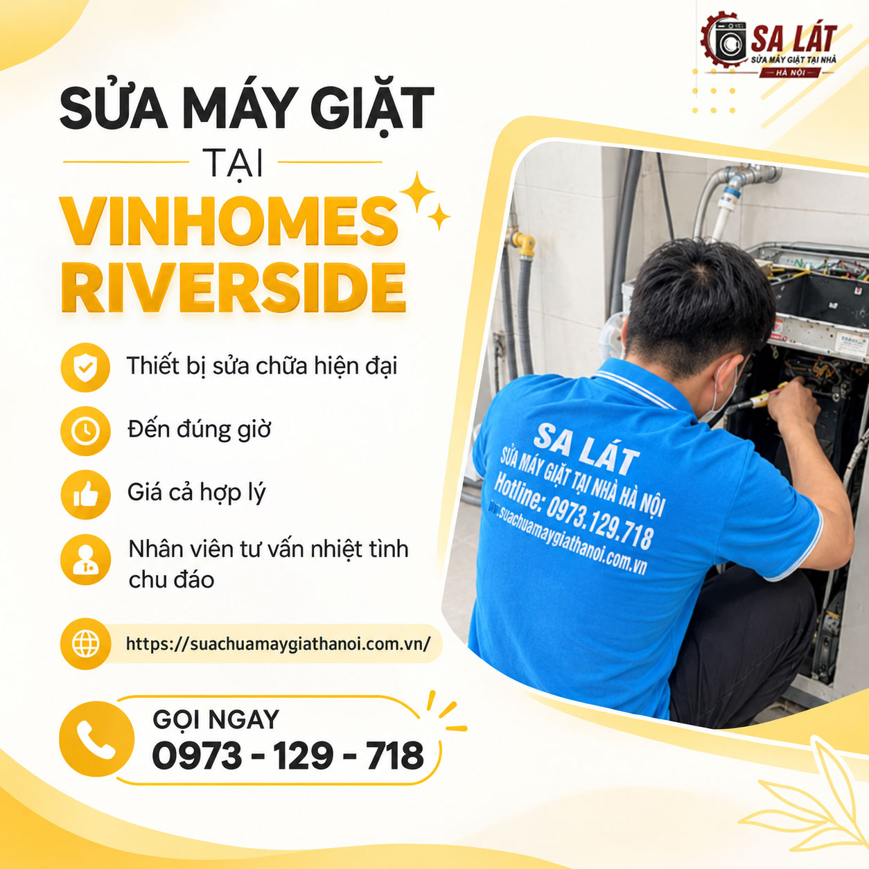 🏢 Dịch Vụ Sửa Máy Giặt Tại Vinhomes Riverside Uy Tín, Nhanh Chóng – Sa Lát