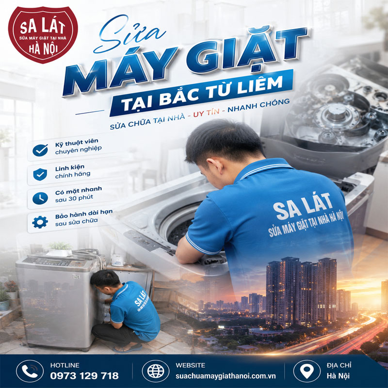 Sửa Máy Giặt Tại Bắc Từ Liêm ✅ Top 5 địa Chỉ Giá Rẻ!