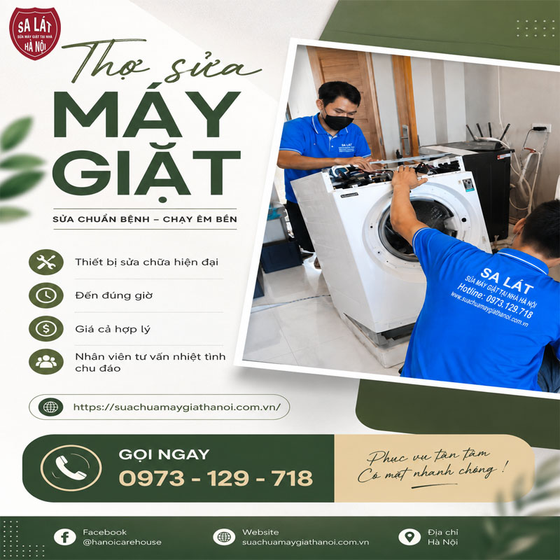 🧺 Thợ Sửa Máy Giặt Tại Nhà Hà Nội Uy Tín, Giá Rẻ – Sửa Nhanh Sau 15 Phút Cùng Sa Lát