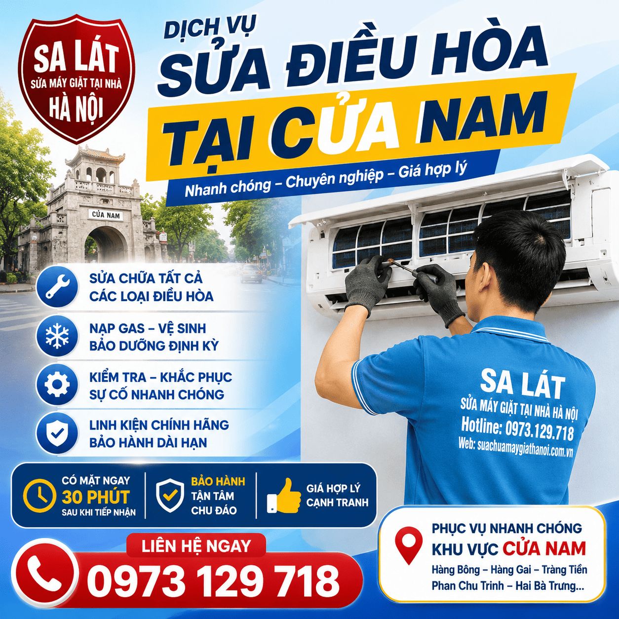 Sửa Điều Hòa Tại Cửa Nam Uy Tín: Thợ Đến Ngay Sau 15 Phút