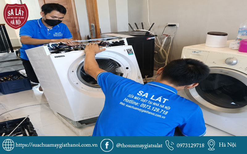 Kỹ thuật viên Điện Lạnh Sa Lát xử lý phần cứng máy giặt LG báo lỗi UE tại nhà