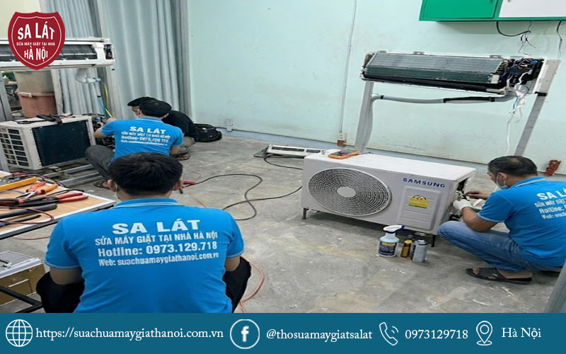 Đội ngũ thợ Sa Lát làm việc chuyên nghiệp, sửa chữa điều hòa uy tín tại Vĩnh Tuy