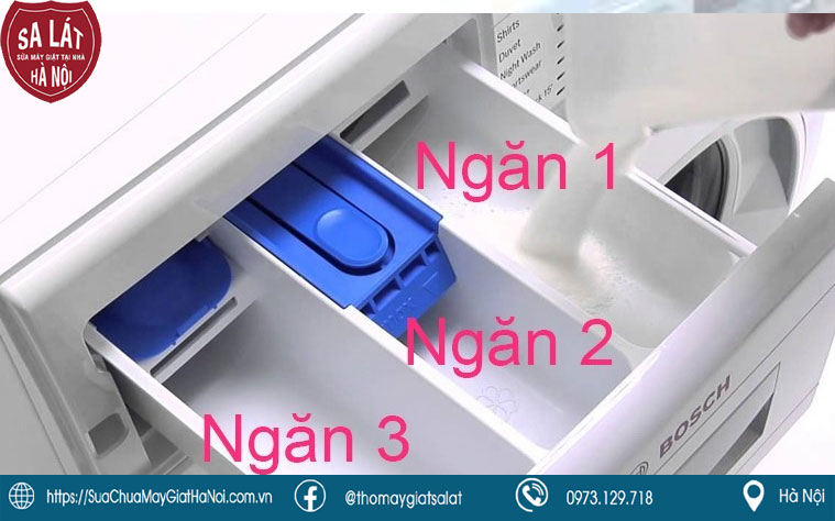 Vệ sinh khay chứa bột giặt và nước xả