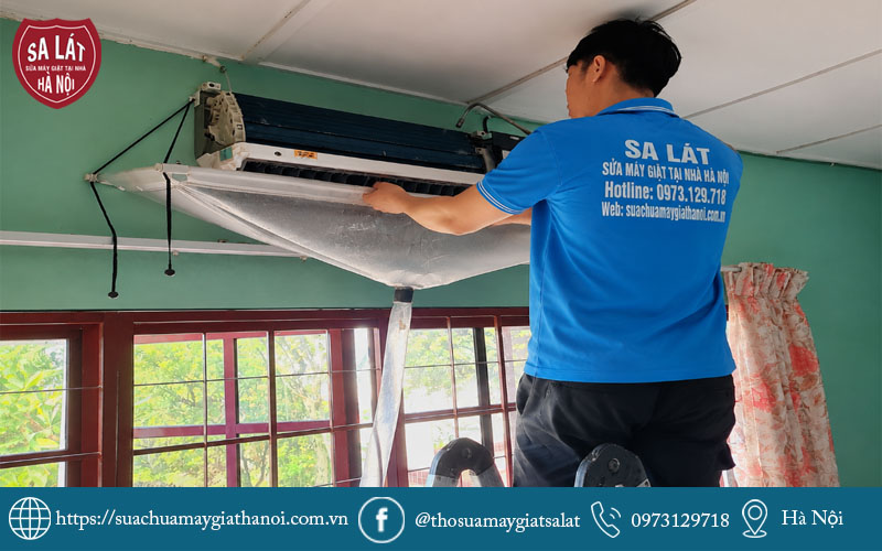 Thợ kỹ thuật Sa Lát vệ sinh điều hòa có mùi hôi sạch sẽ ngay tại nhà
