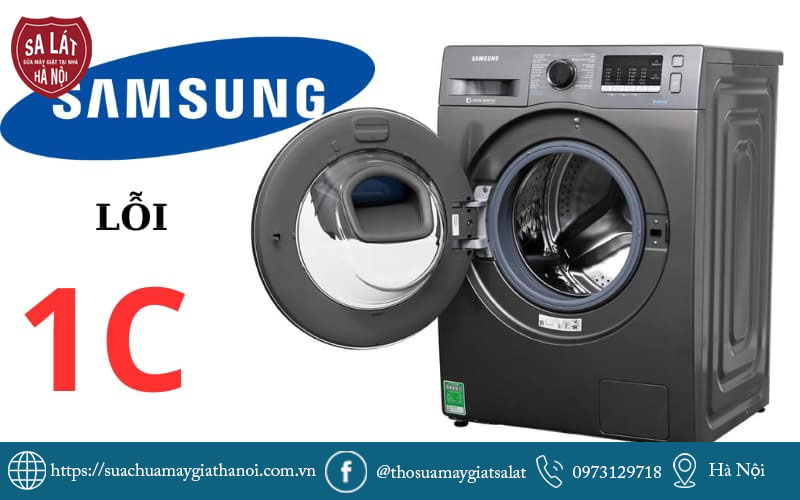 Máy giặt Samsung báo lỗi 1C do hỏng cảm biến mực nước, cần kiểm tra và xử lý kịp thời