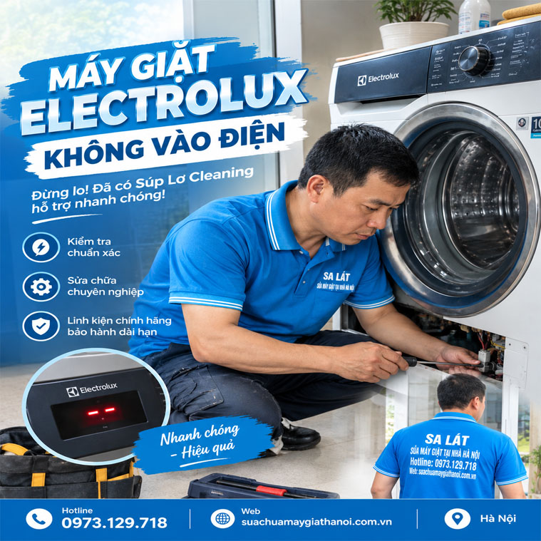 May Giat Electrolux Khong Vao Dien