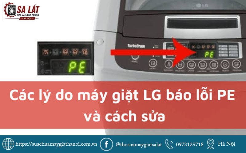 Hình ảnh minh họa các lý do máy giặt LG báo lỗi PE và cách sửa