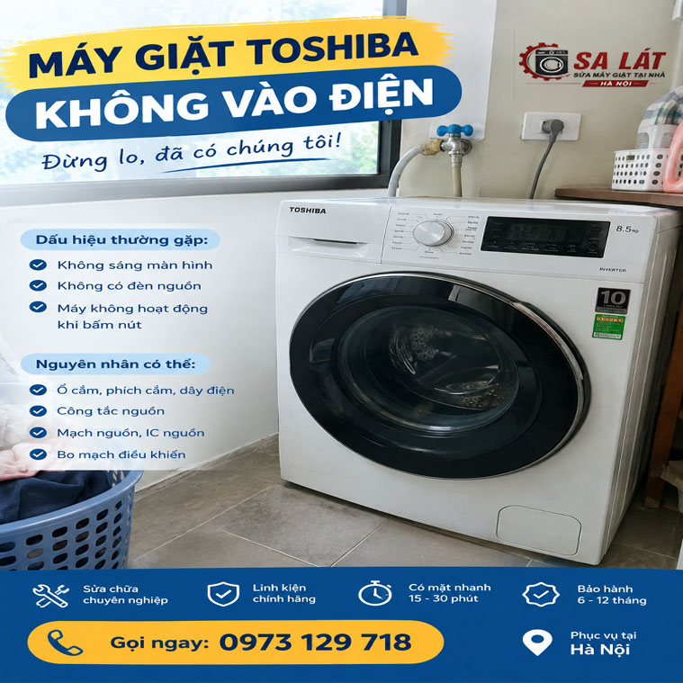 May Giat Toshiba Khong Vao Dien
